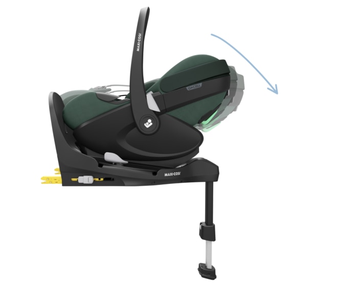 Pebble 360 Pro 0 - 15 M  40 - 87 cm  0 - 13 kg    Innovative SlideTech®-Technologie |    Flache Liegeposition |    Easy-in-Gurt |    G-CELL Seitenaufprallschutz |    FlexiSpin-Drehung mit nur einer Hand |
