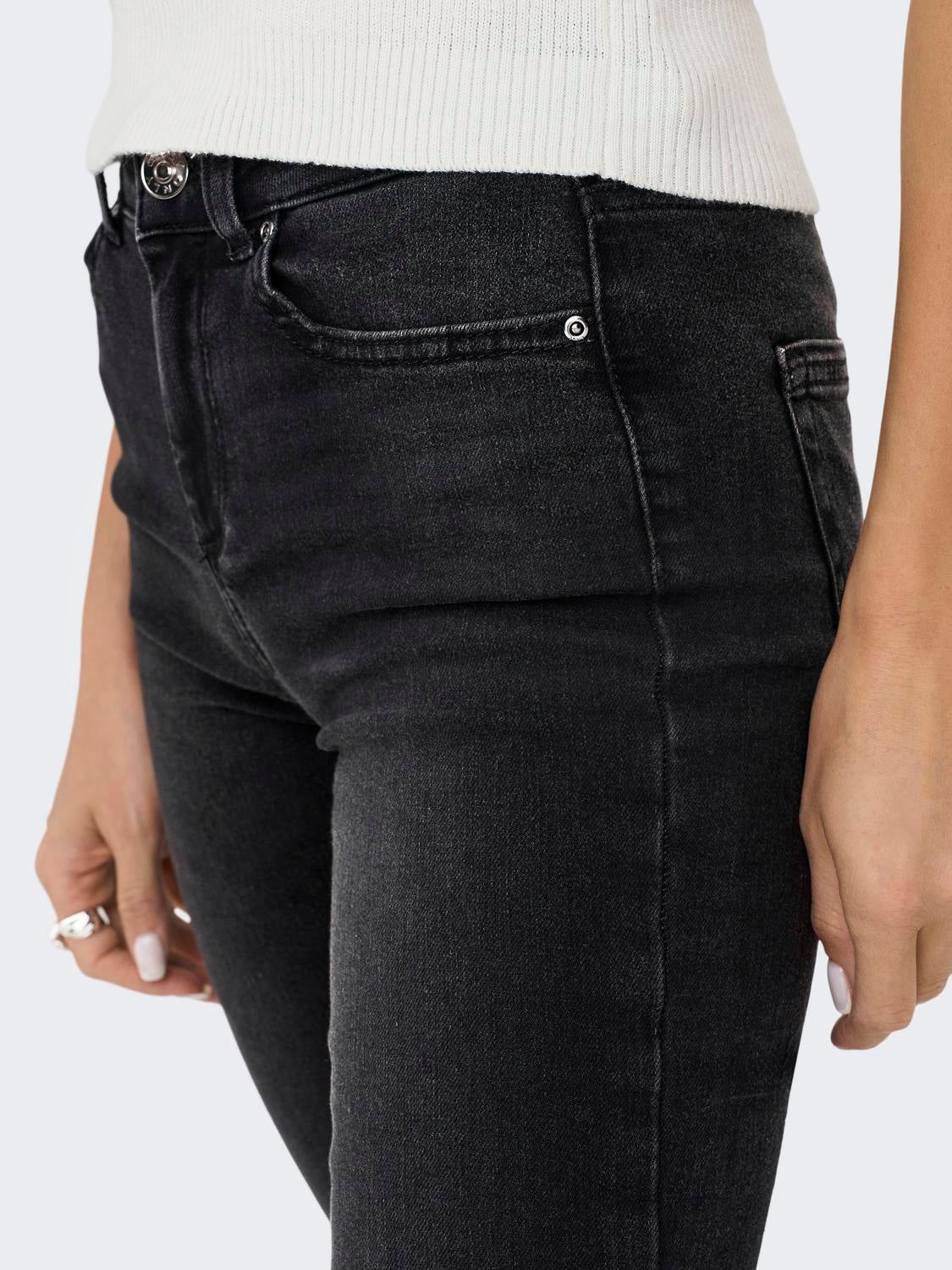 ONLBLUSH Mittlere Taille Skinny Fit Jeans Black Denim