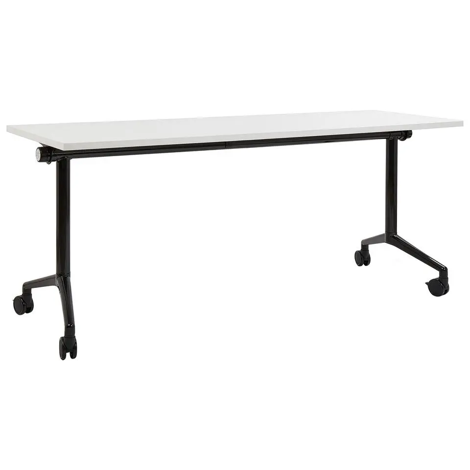 CAVI - Inklapbaar bureau - Wit/Zwart - 180 x 60 cm - Staal