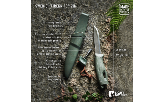 Light My Fire Swedish FireKnife  2in1 Anzünder