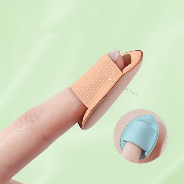 Finger Puff Makeup Svampe 5-Pak Sort