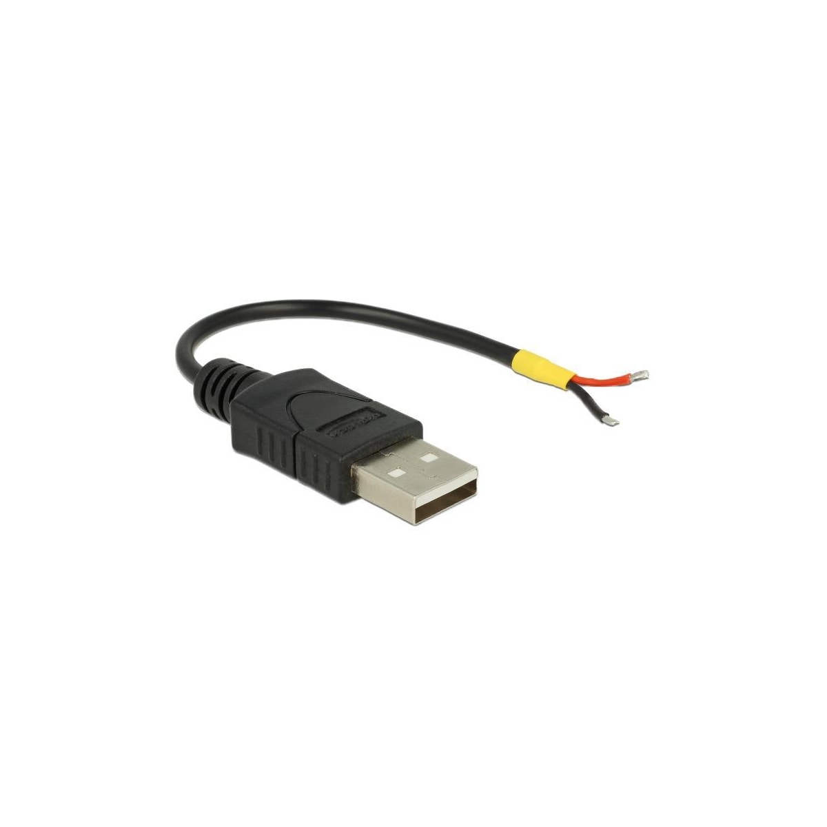 Delock Cable USB 2.0 Type-A male > 2 x open wires power 10 cm