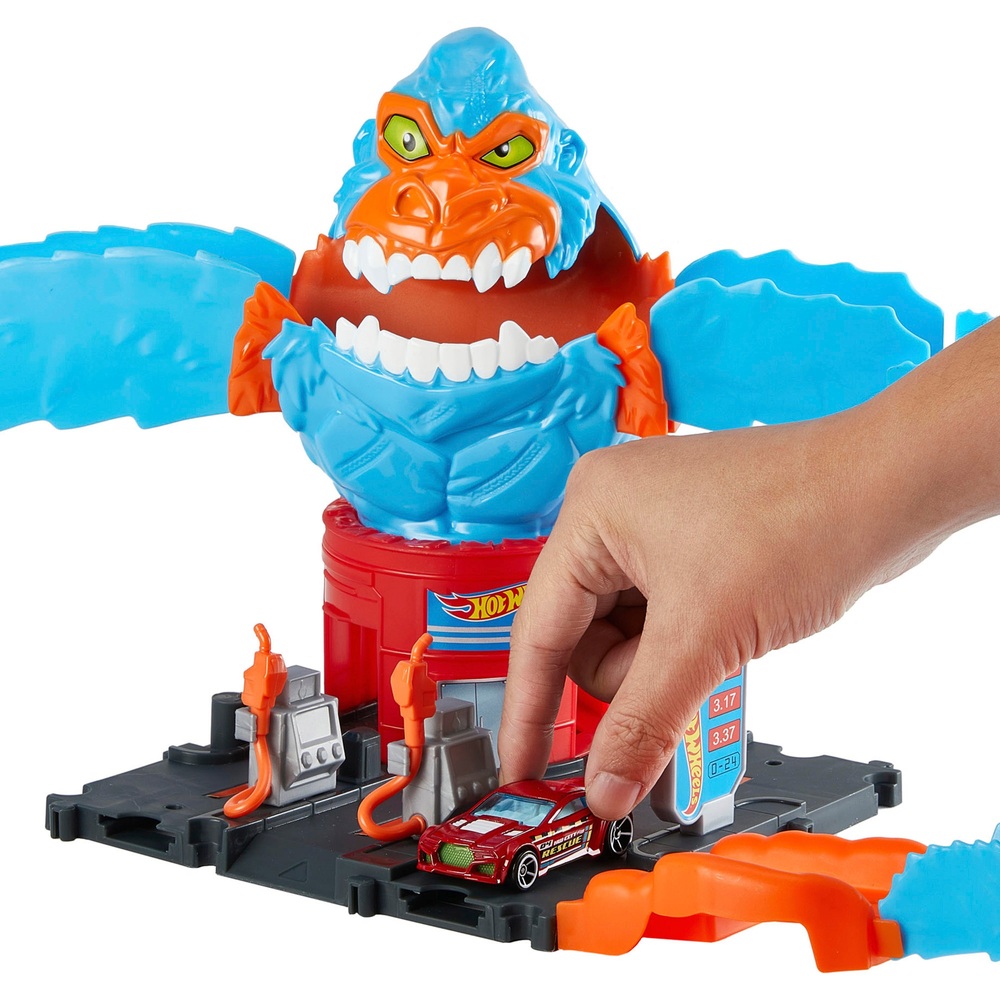 Hot Wheels City Wreck & Ride Gorilla Attack Spielset und Fahrzeug