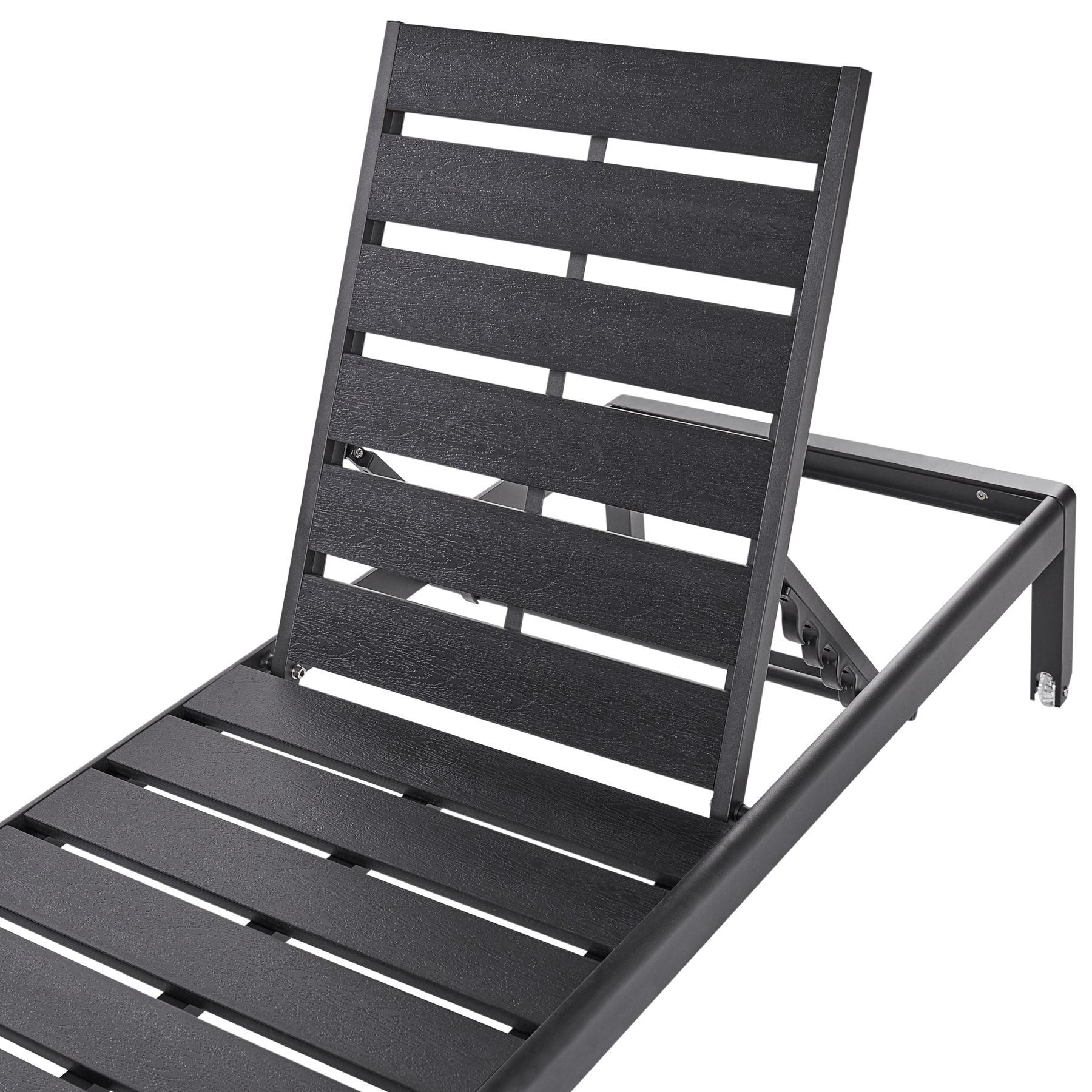 Beliani - NARDO  - Ligstoel - Zwart - Aluminium
