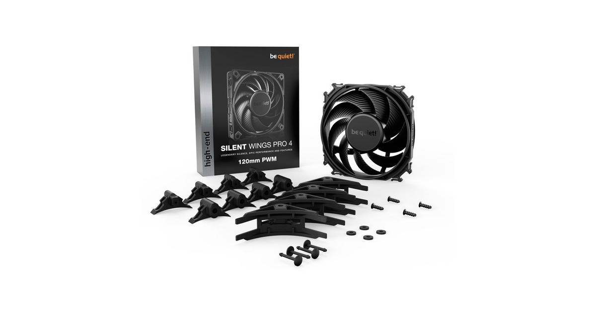 be quiet!Silent Wings Pro 4 PWM case fan  (Zwart, 120 x 120 x 25 mm)
