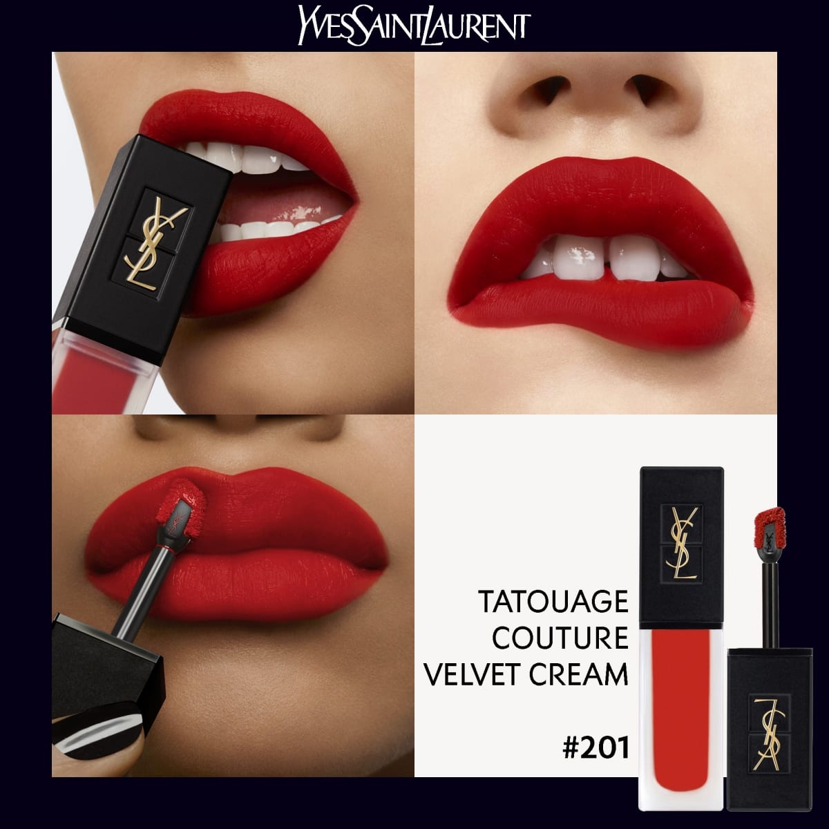 YVES SAINT LAURENT Tatouage Couture Velvet Cream Rouge à Lèvres Mat Effet Velours Longue Tenue