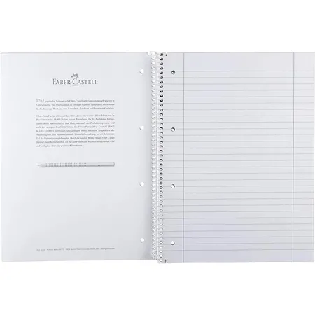 Faber-Castell Collegeblock DIN A4, 80 Blatt / 90g/m², FSC-Mix zertifiziert, feines holzfreies Schreibpapier