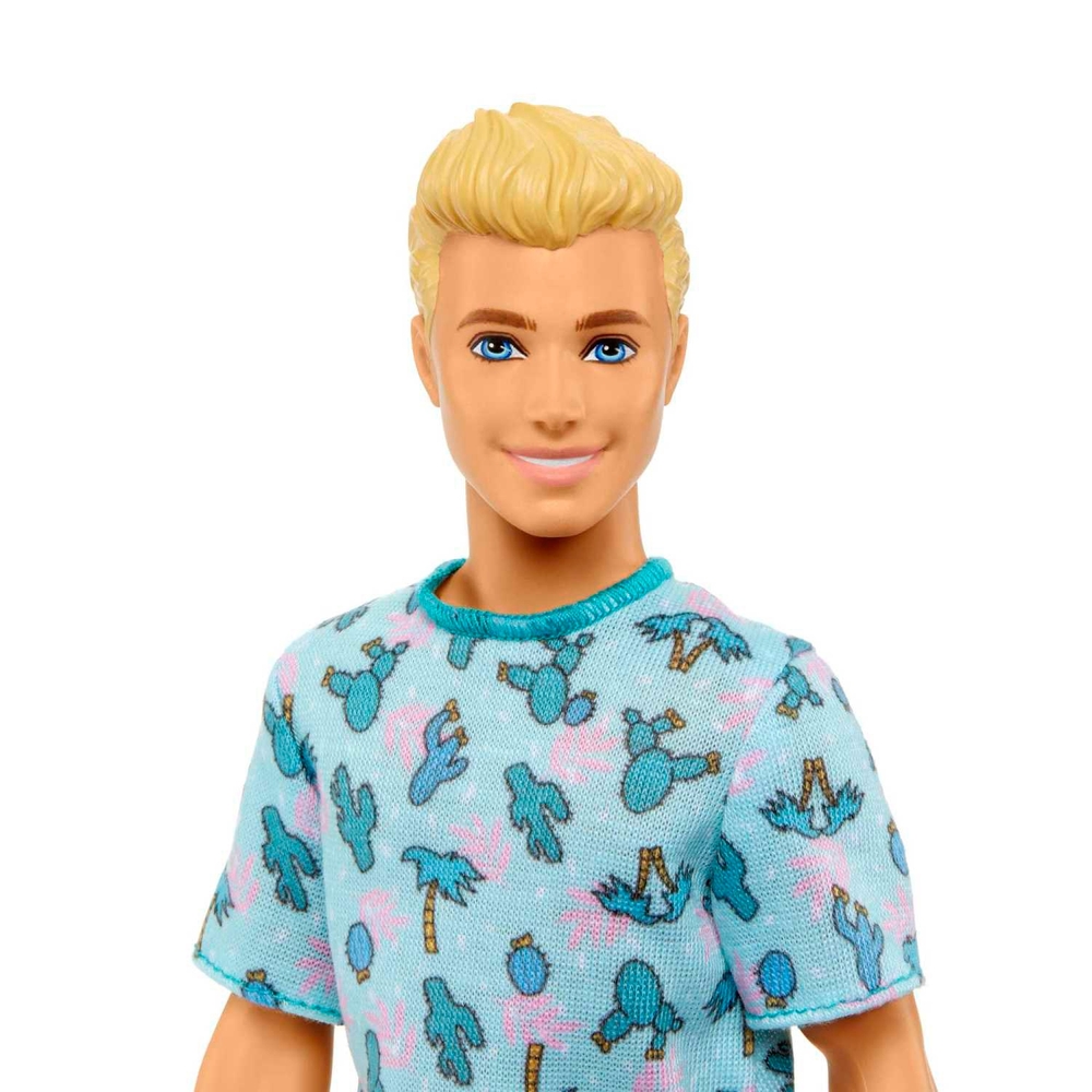 Ken Fashionista Puppe 211 mit blonden Haaren und Kaktus-T-Shirt