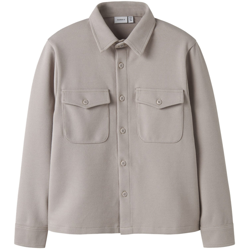 Køb Name It Chateau Gray Nkmdarin Ls Sweat Overshirt Unb