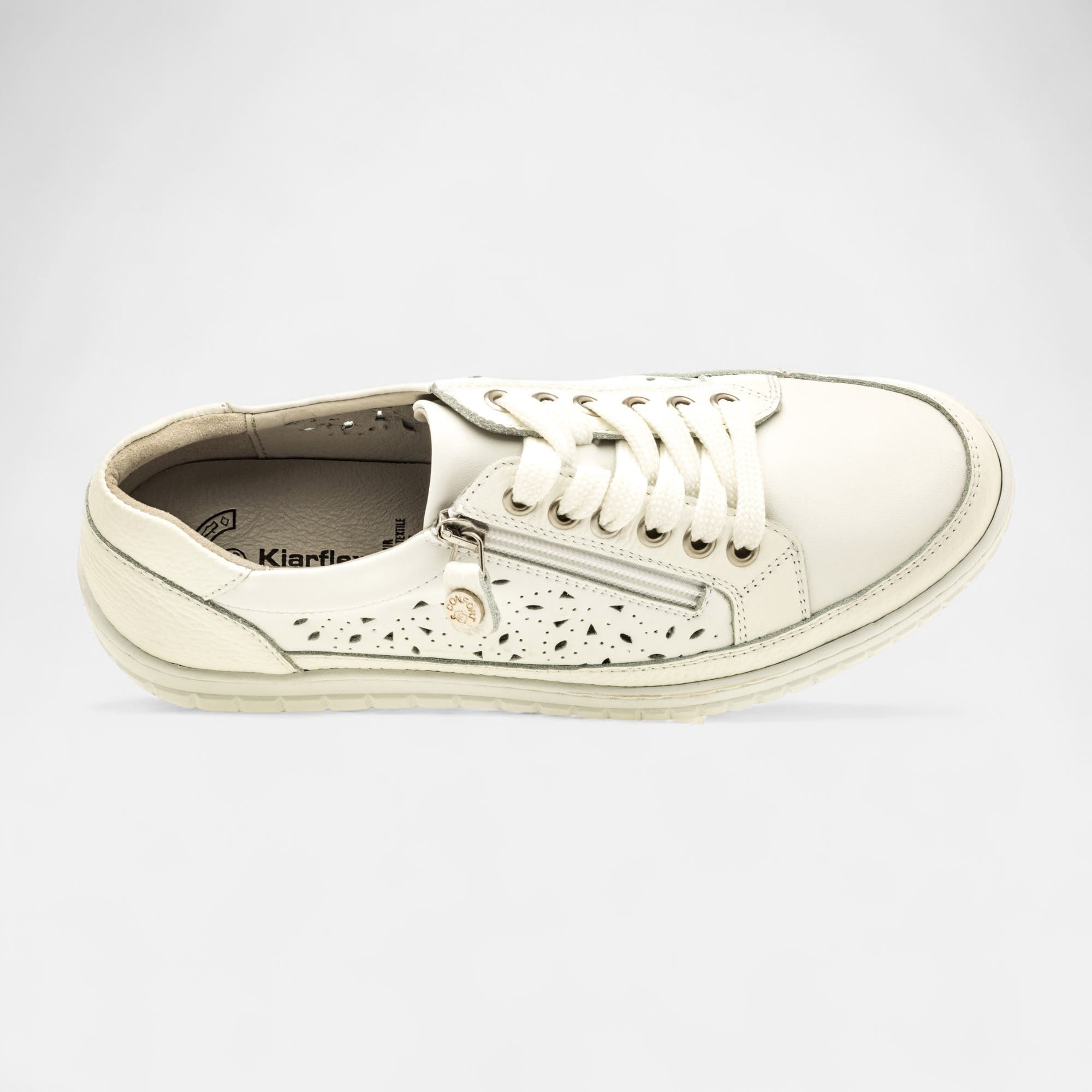 Baskets basses Femme en cuir blanc