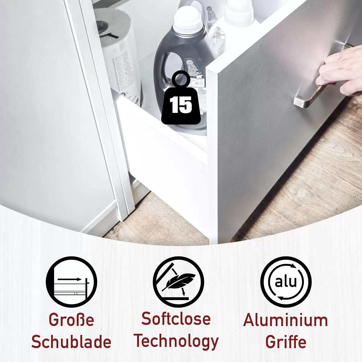 Geräteschrank 1 Galleria Bianco weiss
