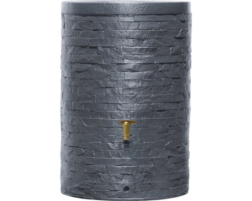 4rain Arondo regenwatertank met aftapkraan en inlaatafdichting, 250 l, grafietgrijs