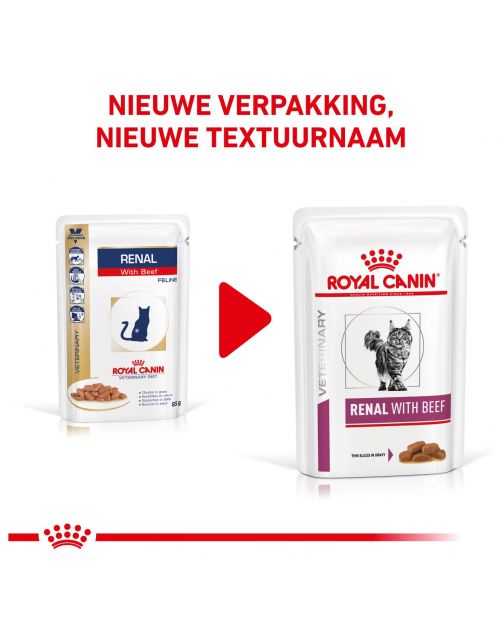 Royal Canin Veterinary Diet Renal Beef Wet - Kattenvoer - 85 g