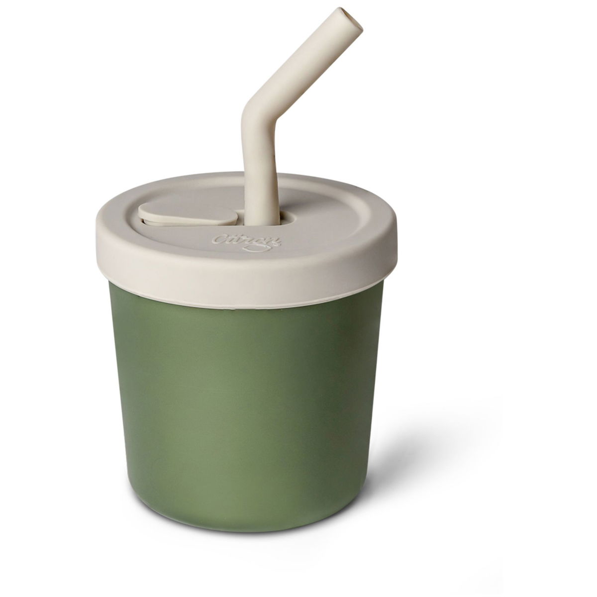CitronCitron   Silikon Becherdeckel mit Strohhalm grey
