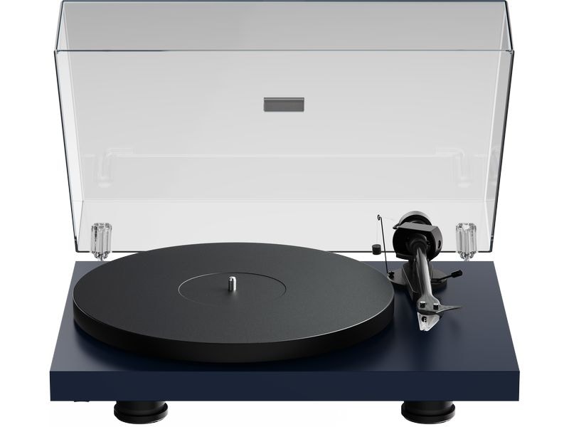 Pro-Ject Plattenspieler Debut EVO 2 Blau Plattenspieler mit TPE gedämpftem Gegengewicht