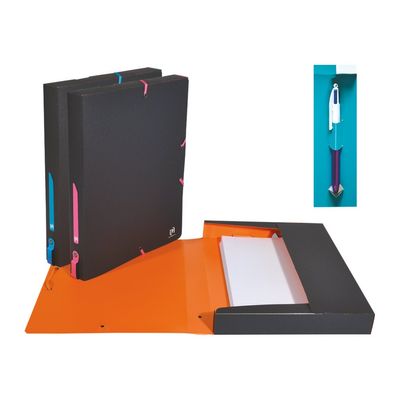 Oxford For Students - Boîte de classement plastique - dos 40 mm - disponible dans différentes couleurs