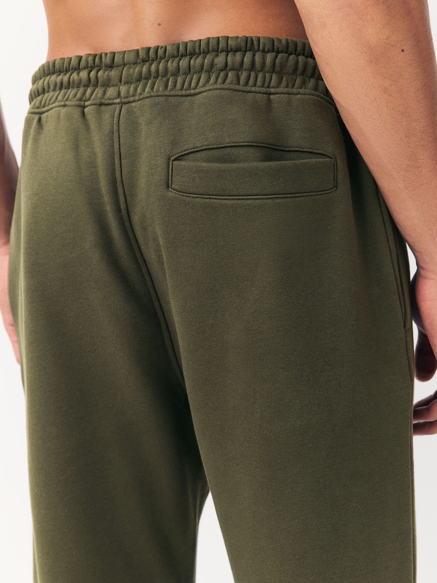 Kakigroen - Slim Fit - Katoenrijke Jersey Joggingbroeken