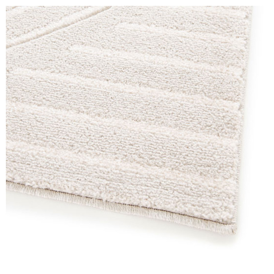 Tapis de salon - circle line - beige et écru - 120 x 170 cm
