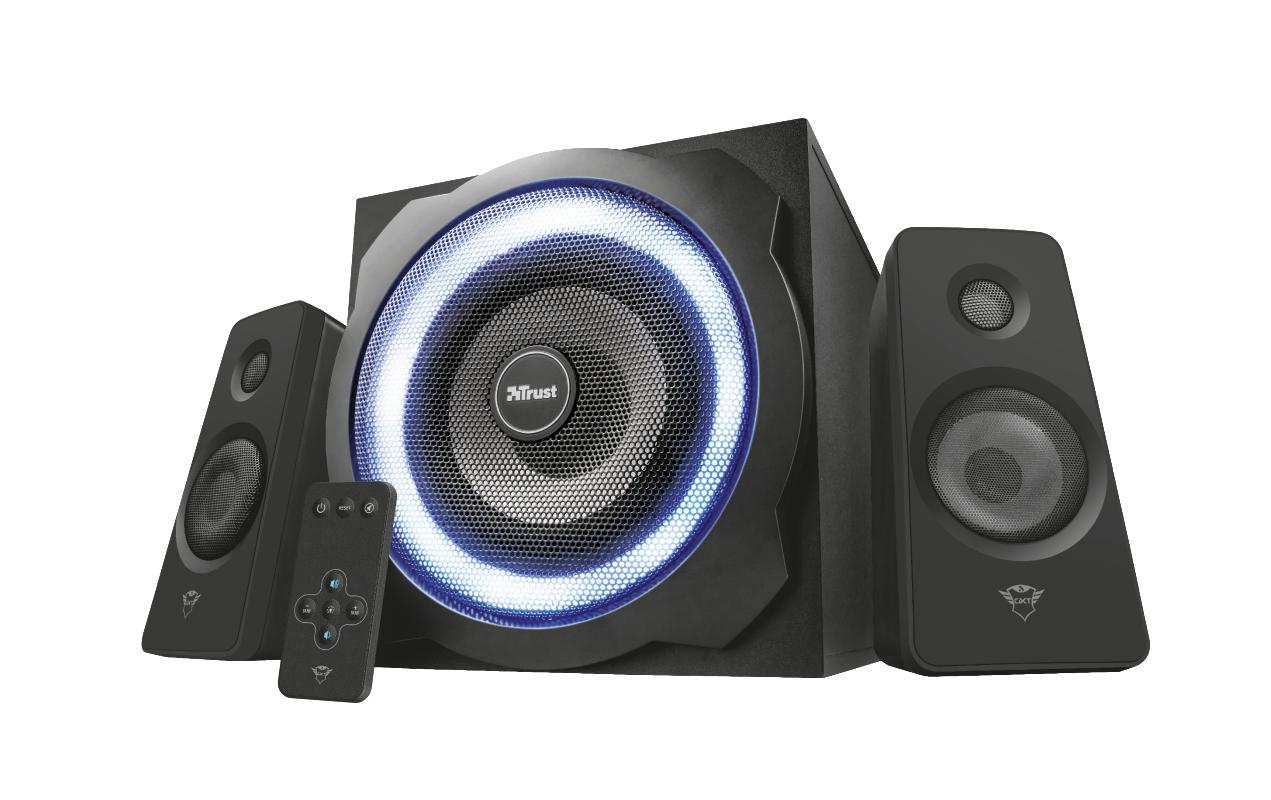 PC-Lautsprecher GXT 629 Tytan RGB Illuminated 2.1<br>Leistungsstarkes 2.1-Lautsprecherset mit einstellbarer RGB-Beleuchtung