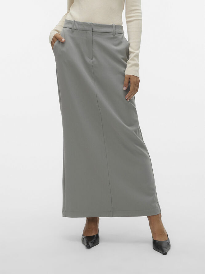 Vero Moda VMMATHILDE MR TAILORED LONG SKIRT D Moon mist