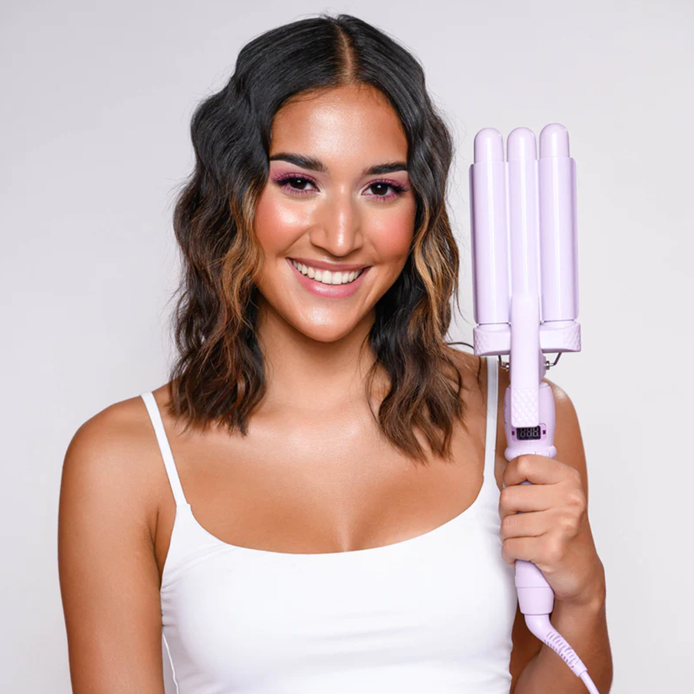 Cutie Hair Waver 22mm Dreifaches Keramik Welleneisen Lockenstab - Lila