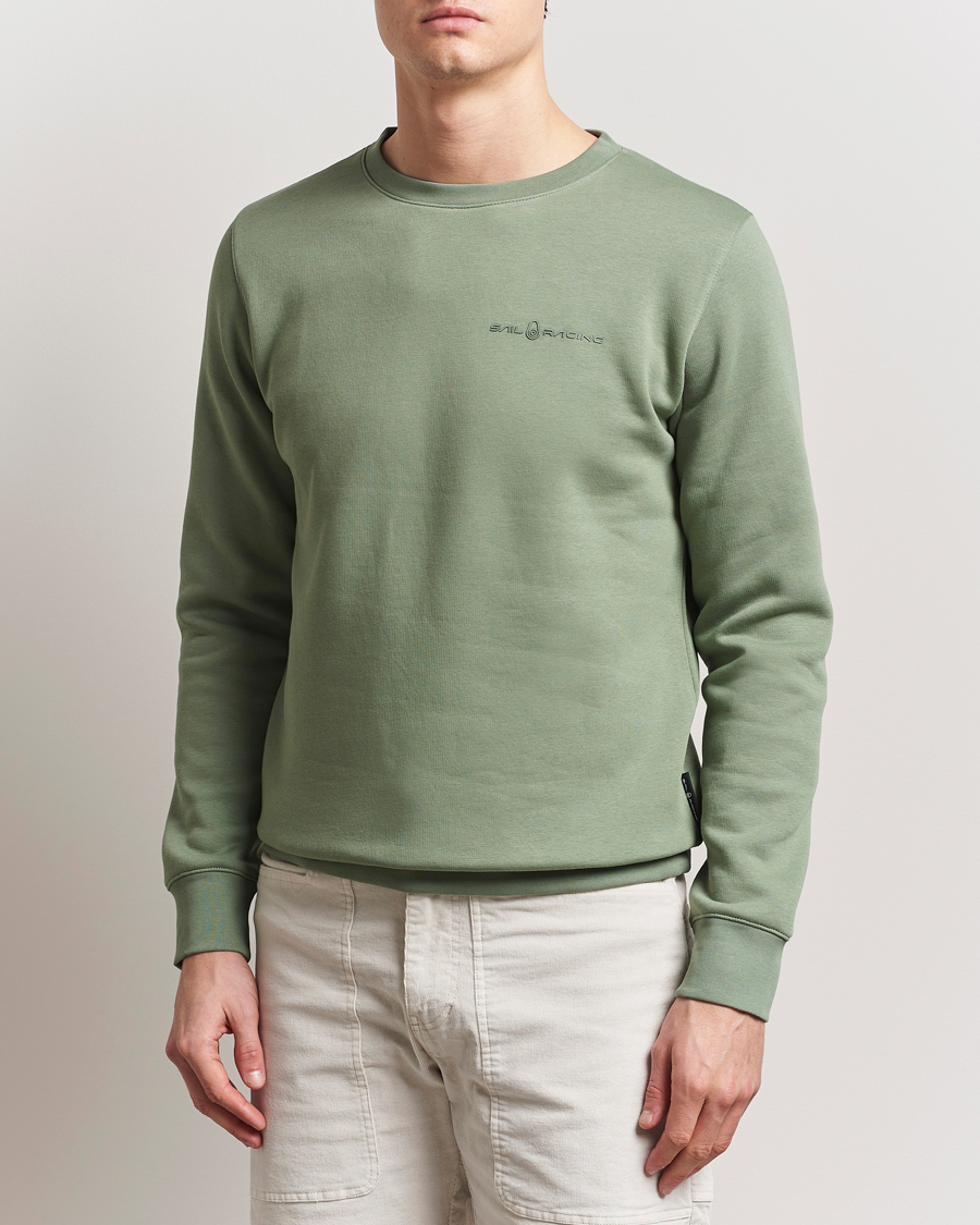 Sail Racing Bowman Crew Neck Sweatshirt Hedge Green