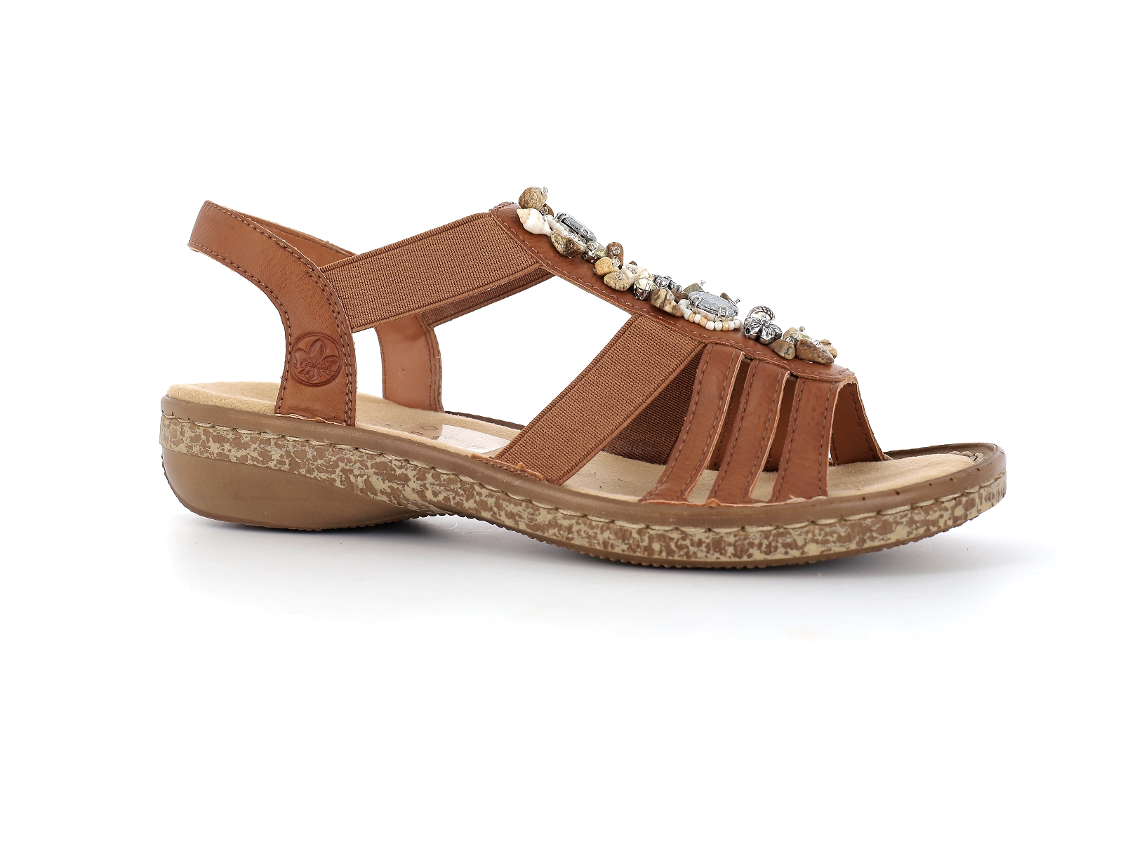 Rieker-62859 Synthétique Cognac