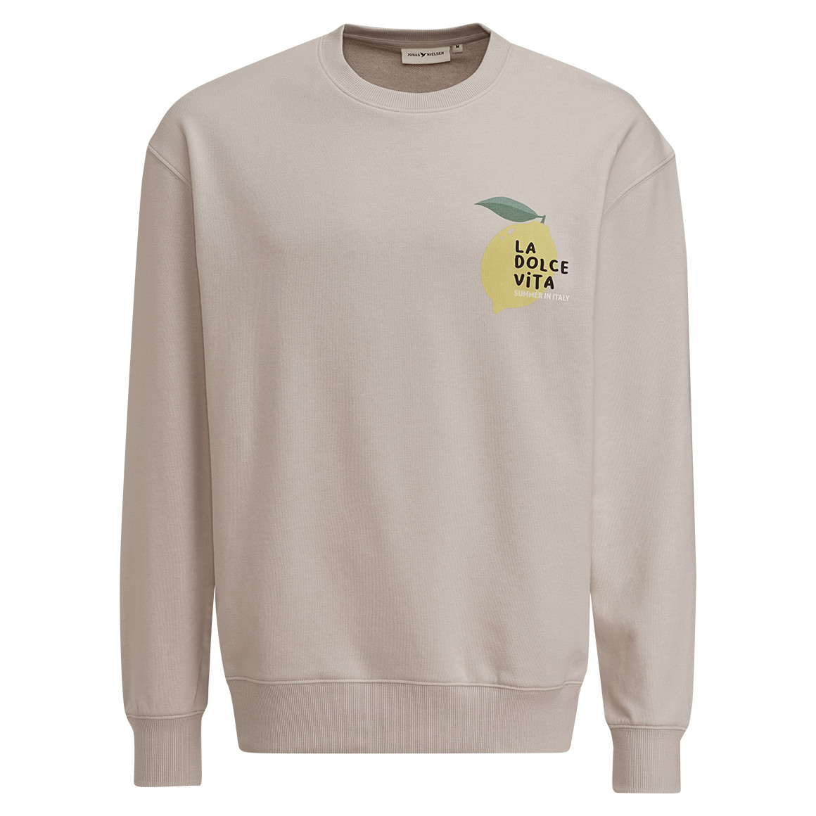 Jonas Nielsen Herren Sweatshirt mit Backprint beige