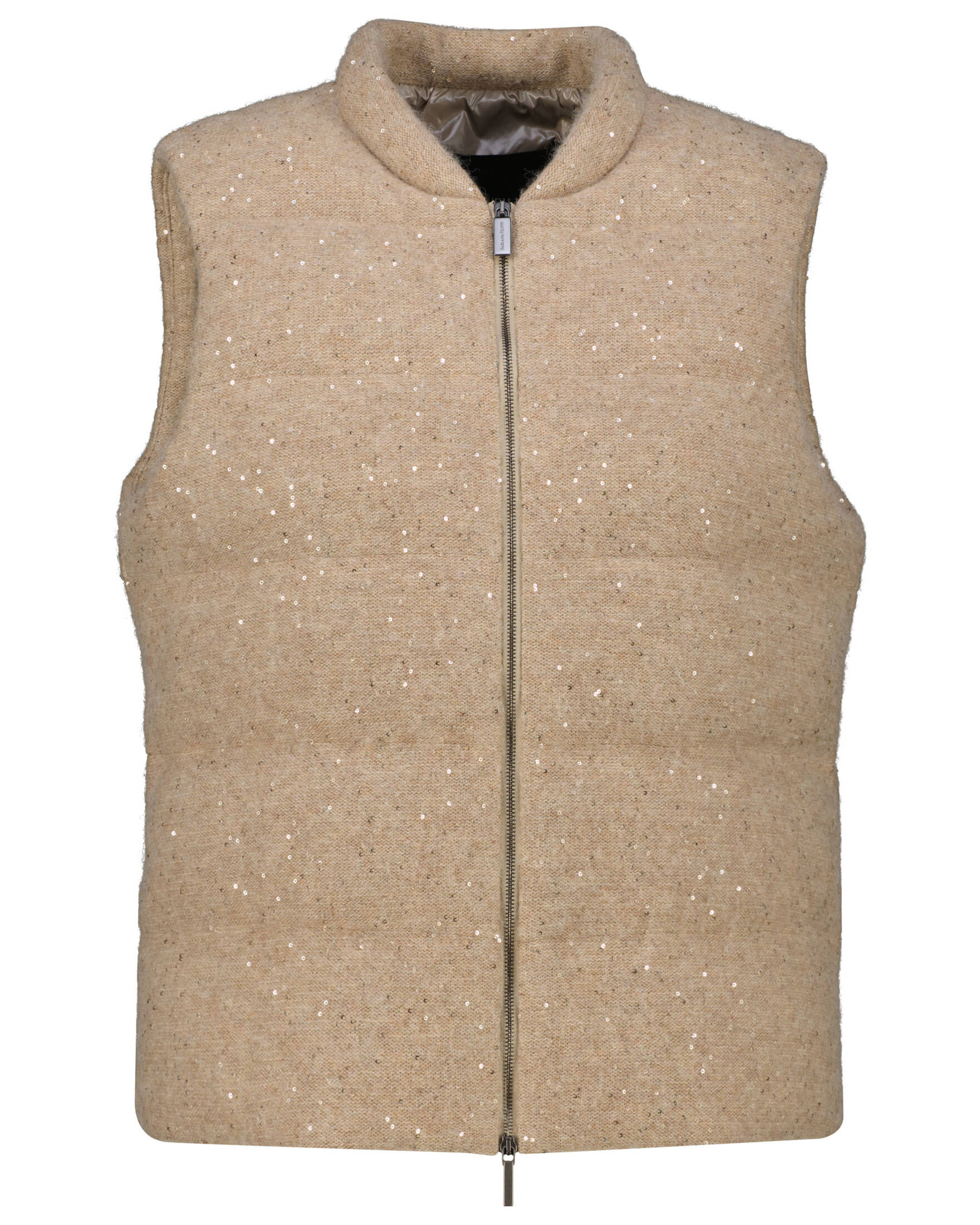Fabiana Filippi| Damen Daunenweste mit Kaschmir und Seide SEQUINED YARN WOVEN FABRIC DOWN VEST