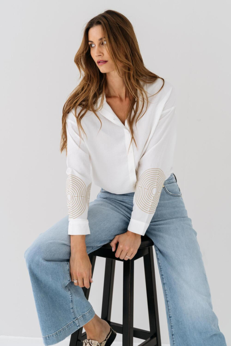 Maicazz witte dames blouse