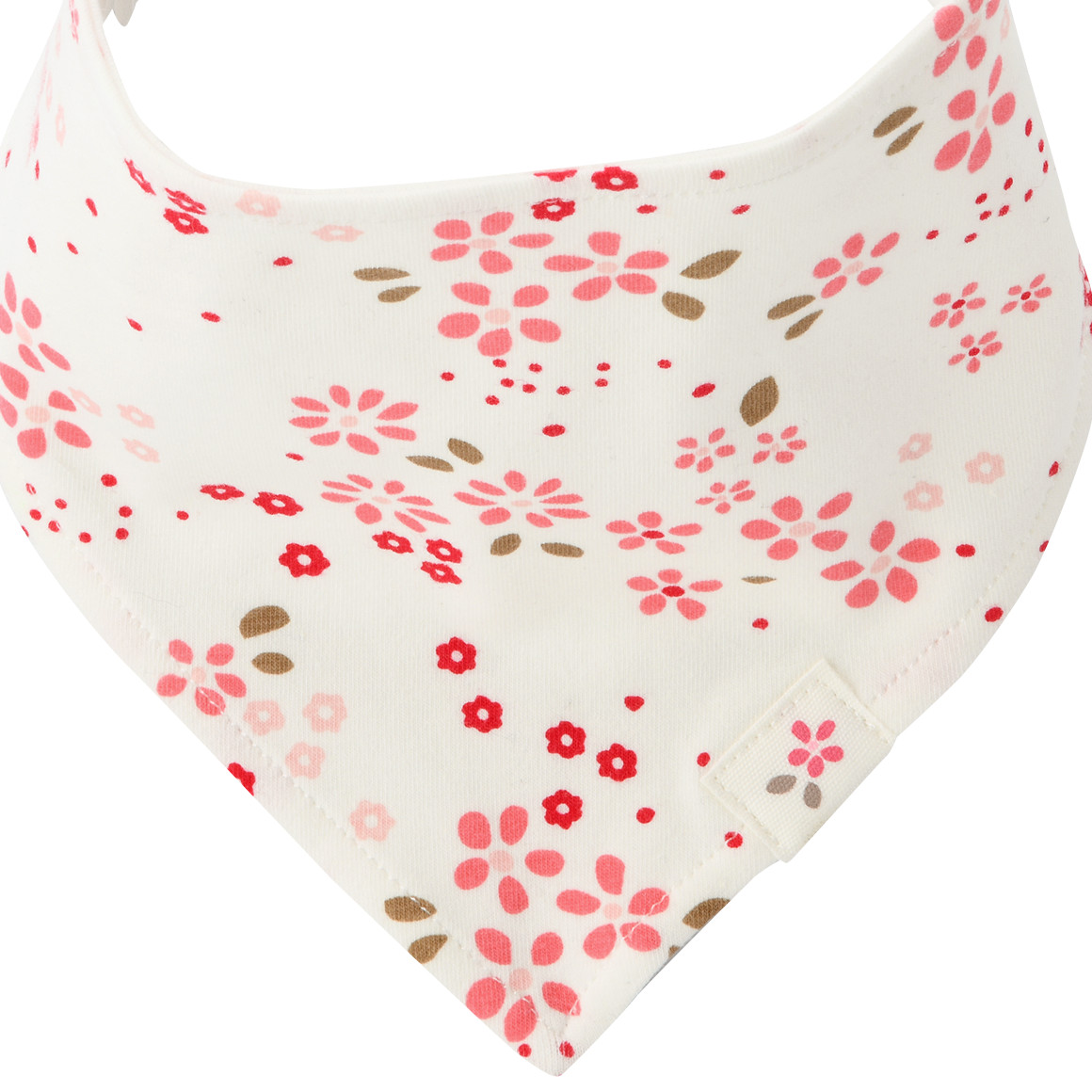 Topomini Baby Bandana mit Blumen-Print weiss