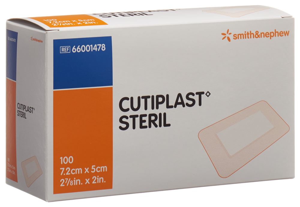 CUTIPLAST Wundverband 7.2cmx5cm weiss 100 Stk
