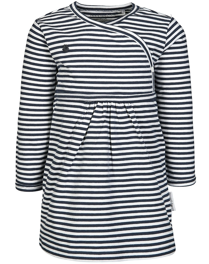 Langarm-Kleid JAZZ gestreift in navy