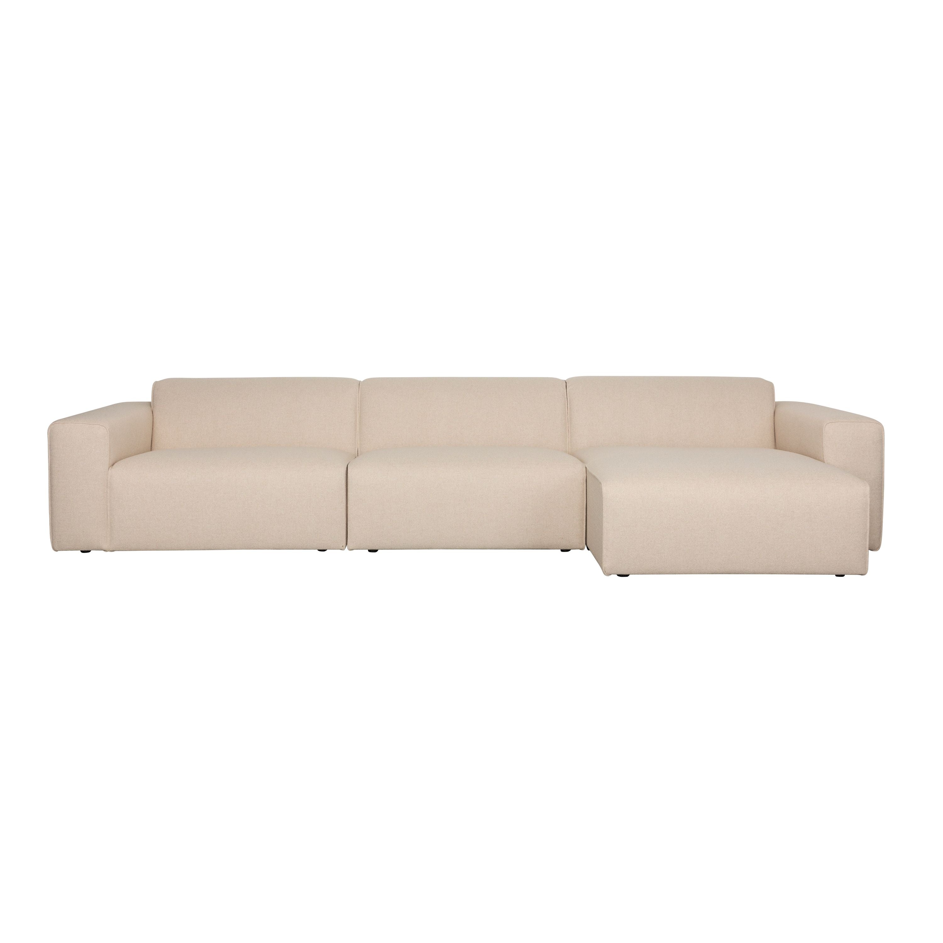Zuiver Sofa Milka 4,5-zitsbank Chaise longue Rechts Zand - CrÃ¨me