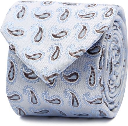 Suitable Stropdas Zijde Paisley Lichtblauw TI23-12 kopen