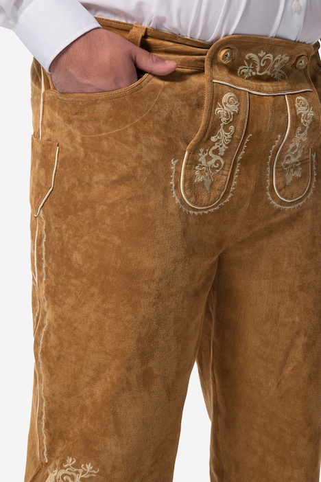 Men+ 3/4-Trachten-Lederhose, echtes Leder, bis 70