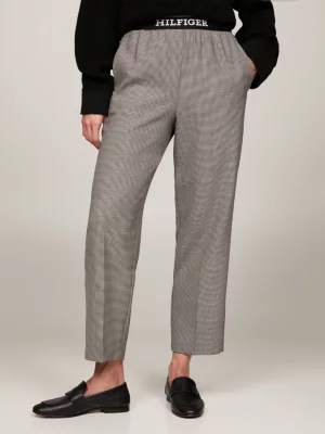 Calças Slim Fit com Cós Elástico com Logotipo