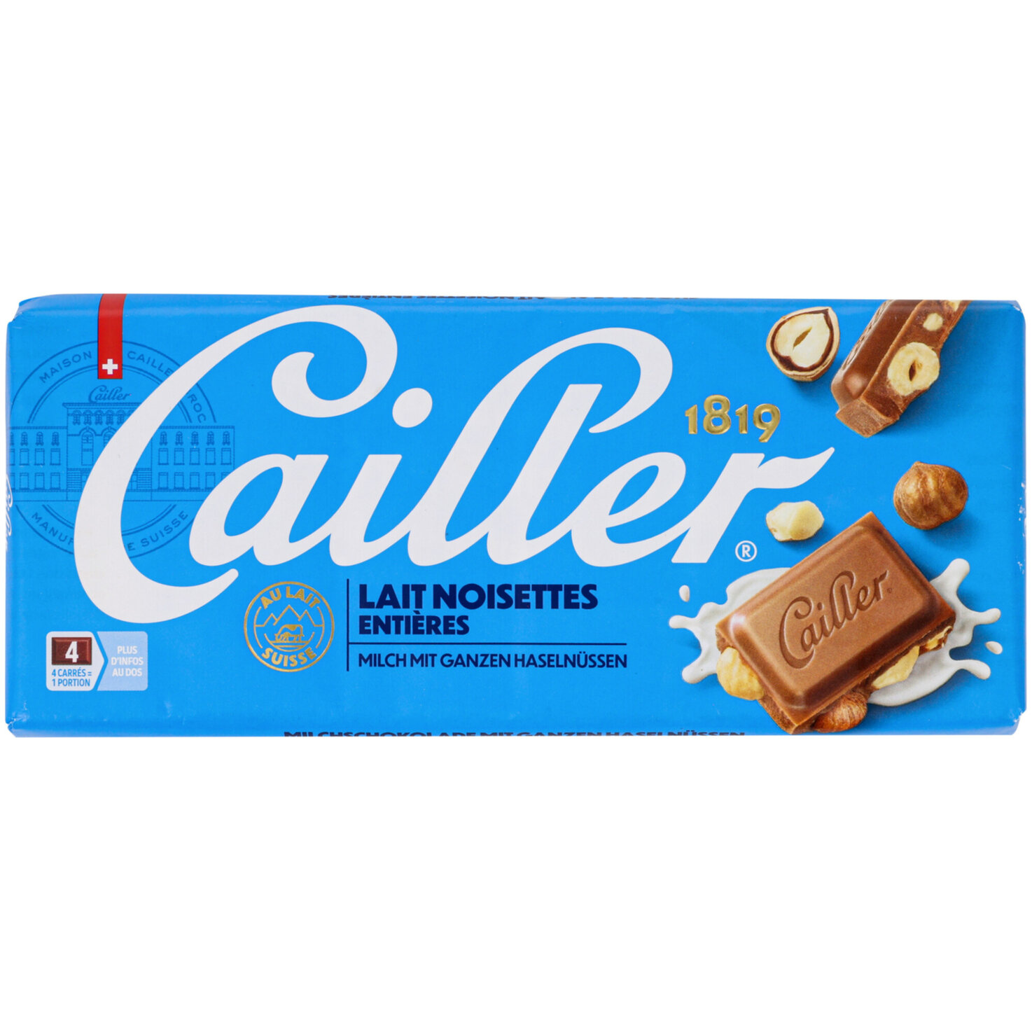 Cailler Tafelschokolade Milch mit Haselnüssen