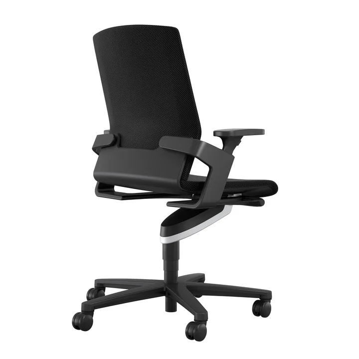 Wilkhahn - 174/7 ON Bürodrehstuhl mit Sitztiefenverlängerung, schwarz (Hartboden)
