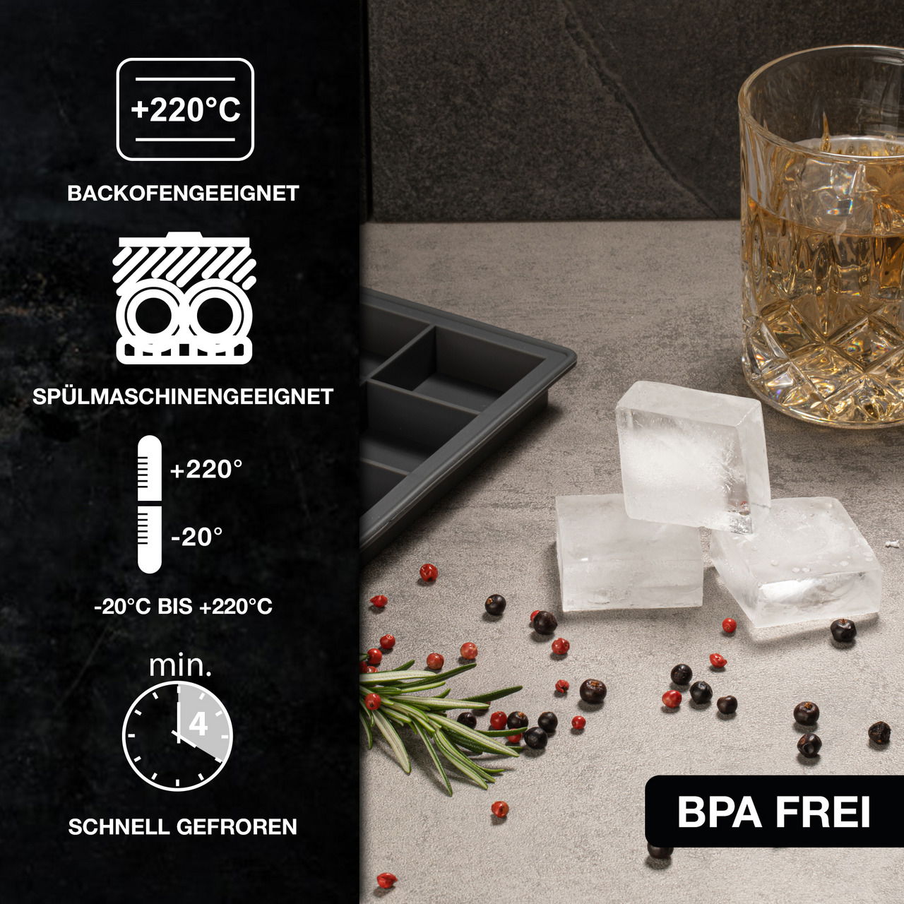 Moritz & Moritz Eiswürfelform eckig 2er Set