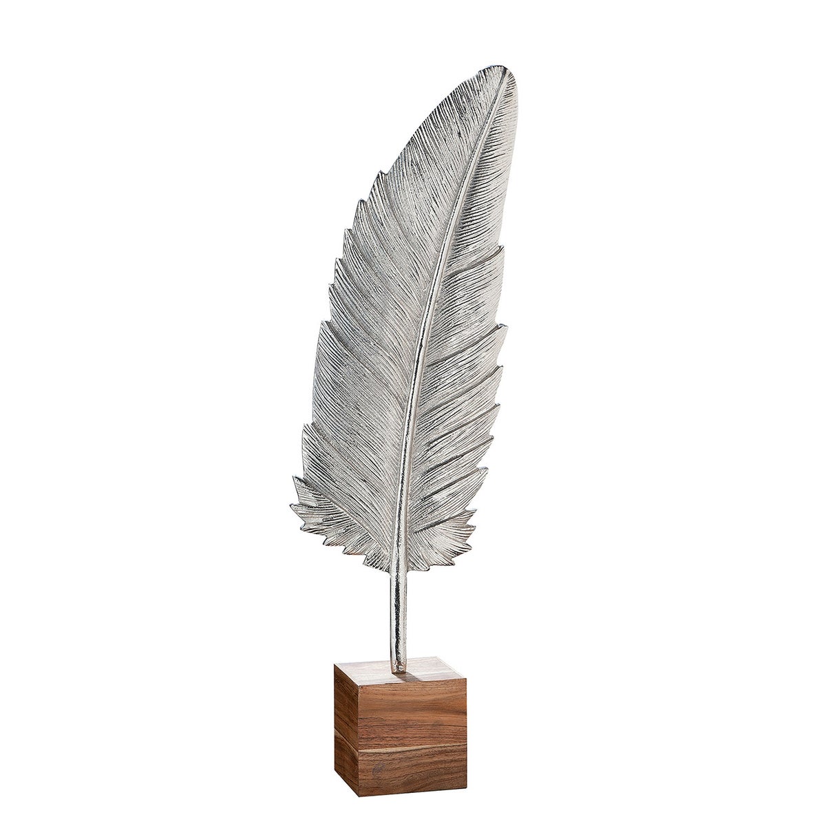 Sculptuur GILDE Decoratie Hoogte 53cm Breedte 14cm Zilverkleurig Aluminium