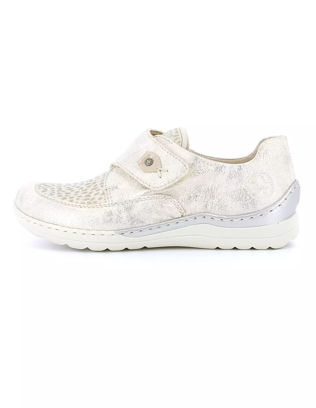RIEKER 48951 - Baskets BEIGE-GOLD