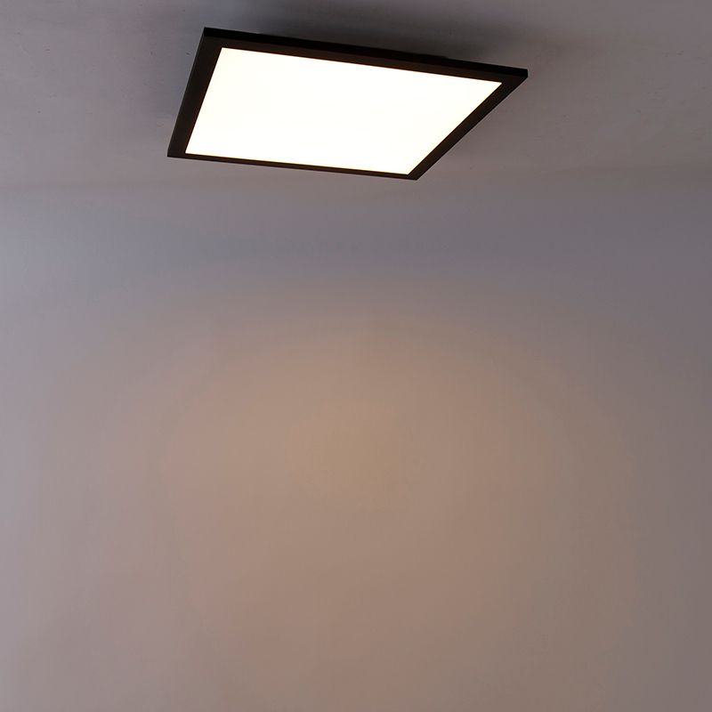LED paneel zwart 40 cm incl. LED met afstandsbediening - Live