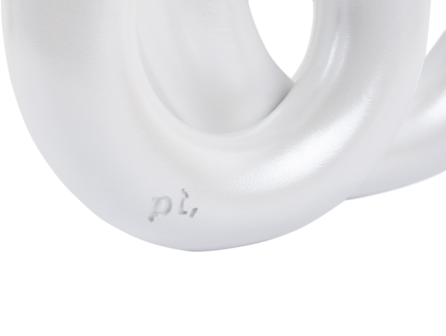 Candle holder Rings medium metallic white
