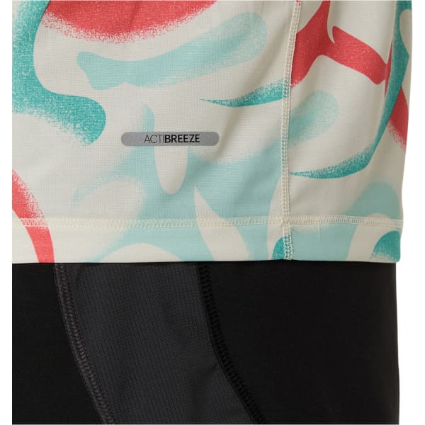 T-shirt running ASICS ROAD ALL OVER PRINT SS TOP BIRCH