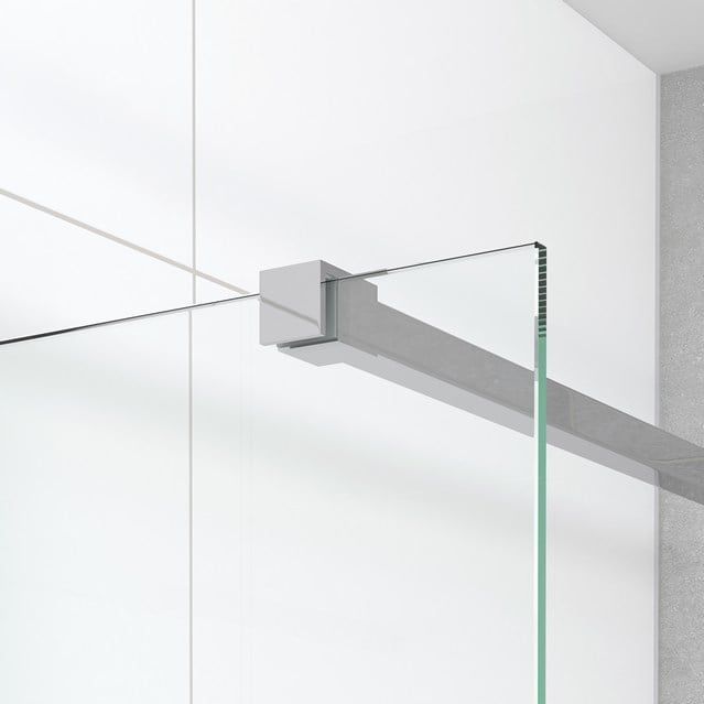 Amber Douchecabine | 140x80 cm Chroom Helder glas Draaideur Rechthoek