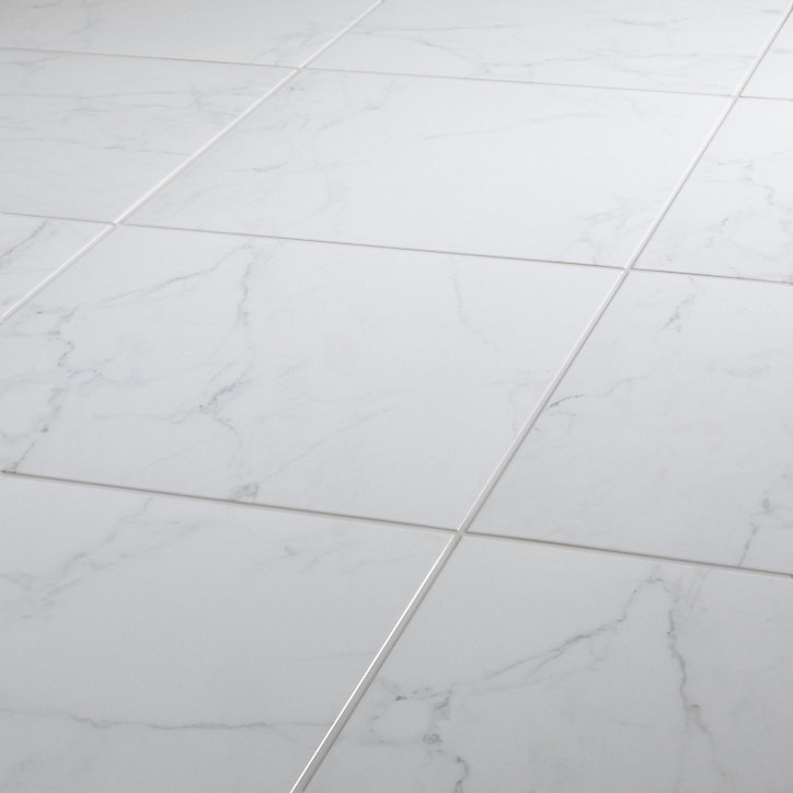 Carrelage sol blanc 30 x 60 cm Elegance Marble