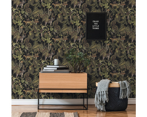 Vliesbehang 37990-1 Michalsky 4 - Verandering is goed Jungle zwartgroen
