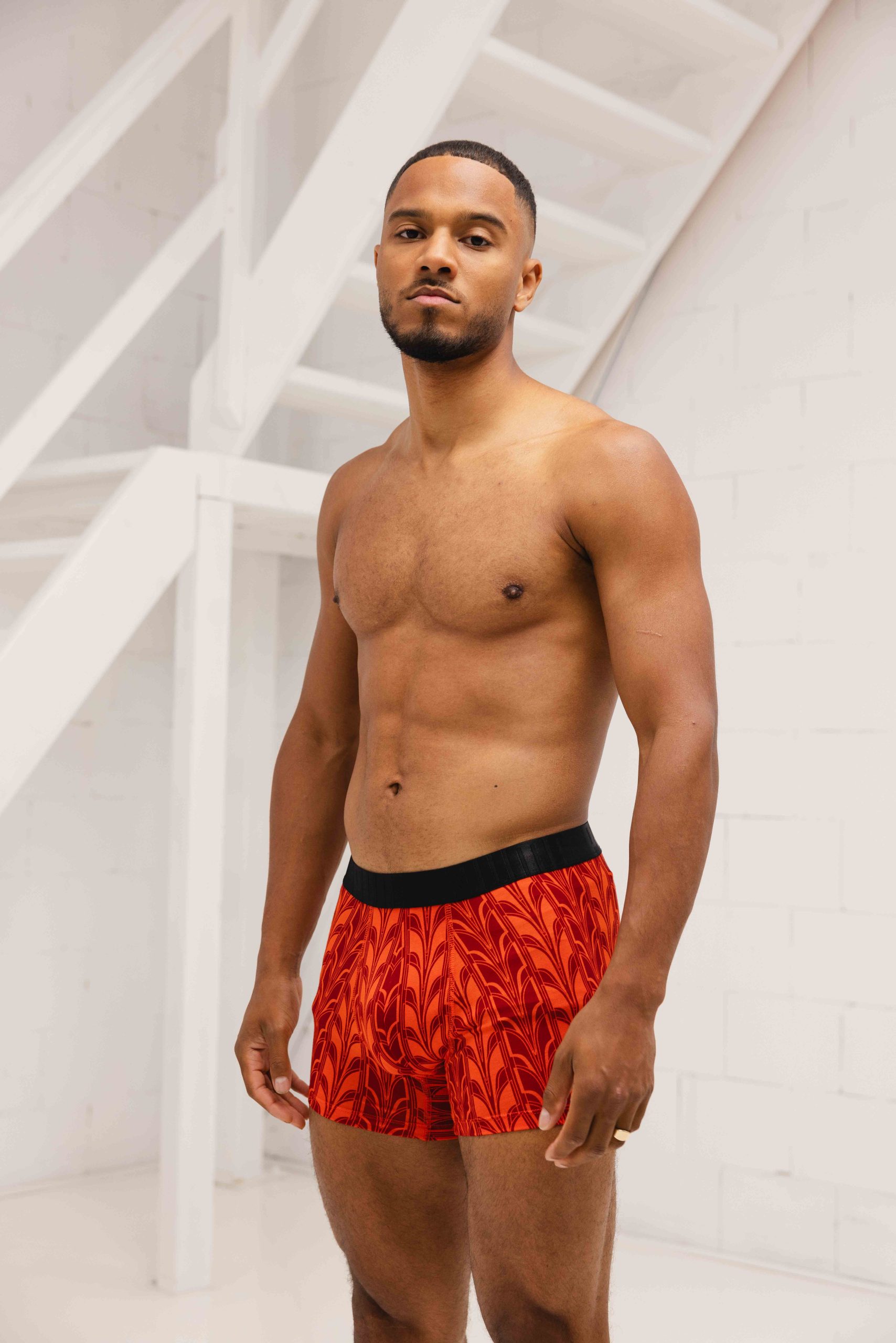 Puma Terrace Print Boxershort 4-Pack Heren Zwart/Rood