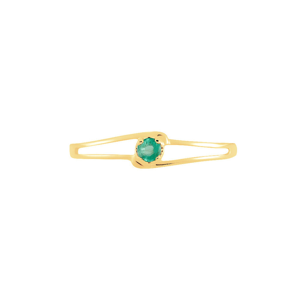 Bague Alisha Or Jaune Emeraude